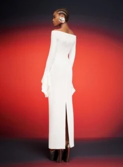 The Amalie Maxi Dress In Cream -Paramount Dresses Store 230309 SolaceLondon RS23 70 110 R1