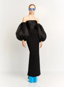The Carmen Maxi Dress In Black -Paramount Dresses Store CARMEN MAXI DRESS OS34012 BLACK 005 R1
