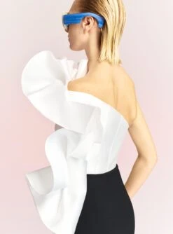 The Hana Jumpsuit In Cream And Black -Paramount Dresses Store HANA JUMPSUIT OS39027 CREAM BLACK 210 R1