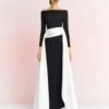 The Irma Maxi Dress In Black And Cream 2 The Irma Maxi Dress In Black And Cream -Paramount Dresses Store IRMA MAXI DRESS OS39020 BLACK CREAM 005 R1