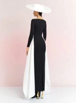 The Irma Maxi Dress In Black And Cream -Paramount Dresses Store IRMA MAXI DRESS OS39020 BLACK CREAM 149 R1