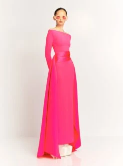 The Irma Maxi Dress In Ultra Pink