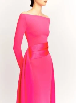 The Irma Maxi Dress In Ultra Pink -Paramount Dresses Store IRMA MAXI DRESS OS39020 ULTRAPINK 065 R4