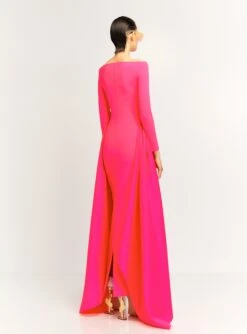 The Irma Maxi Dress In Ultra Pink -Paramount Dresses Store IRMA MAXI DRESS OS39020 ULTRAPINK 086 R4