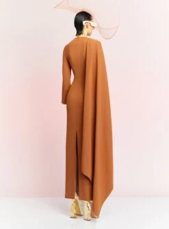 The Lydia Maxi Dress In Caramel -Paramount Dresses Store LYDIA MAXI DRESS OS35021 CARAMEL 118 R1