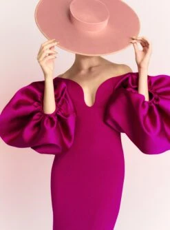 The Mora Maxi Dress In Fuchsia -Paramount Dresses Store MORA MAXI DRESS OS39021 FUCHSIA 087 R1