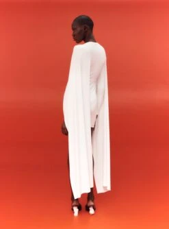 The Leona Mini Dress In Cream -Paramount Dresses Store SOLACE LONDON OS30004 LEONA MINI DRESS WINTER WHITE 4