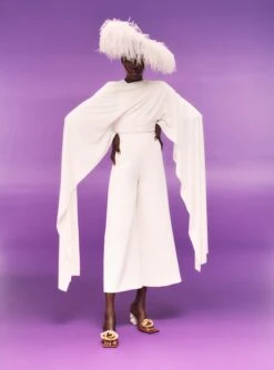 The Karli Bodysuit In Cream 12 The Karli Bodysuit In Cream -Paramount Dresses Store SOLACE LONDON OS30006 KARLI BODYSUIT WINTER WHITE 4