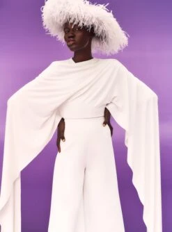 The Karli Bodysuit In Cream 11 The Karli Bodysuit In Cream -Paramount Dresses Store SOLACE LONDON OS30006 KARLI BODYSUIT WINTER WHITE 5