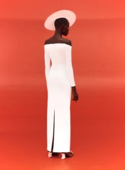 The Kae Maxi Dress In Cream -Paramount Dresses Store SOLACE LONDON OS30028 KAE MAXI DRESS WINTER WHITE 2