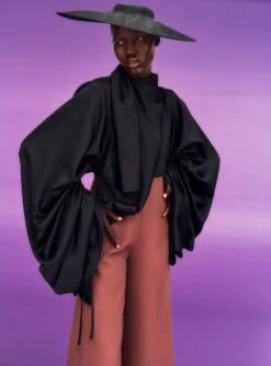 The Gilmor Trouser In Mocha -Paramount Dresses Store SOLACE LONDON OS30043 GILMOR TROUSER MOCHA 2