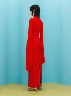 The Layla Maxi Dress In Red -Paramount Dresses Store SOLACE LONDON OS31040 LAYLA MAXI DRESS RED 3