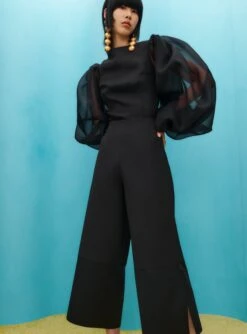 The Sienna Top In Black -Paramount Dresses Store SOLACE LONDON OS31049 SIENNA TOP BLACK 3