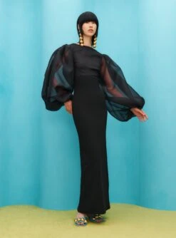 In Ziya Maxi Dress In Black