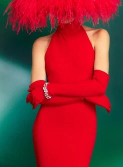 The Gigi Gloves In Red -Paramount Dresses Store gloves 01