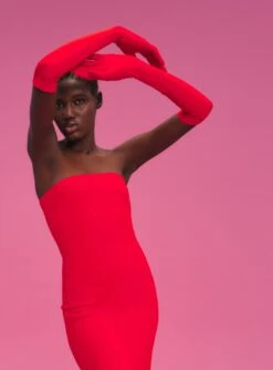 The Gigi Gloves In Red -Paramount Dresses Store gloves 05