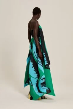 The Hester Dress In Newton Green -Paramount Dresses Store solace london os1446a hester newton green back 2 2