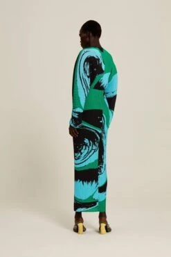 The Mirabelle Dress In Newton Green -Paramount Dresses Store solace london os21061 mirabelle newton green back 2 1