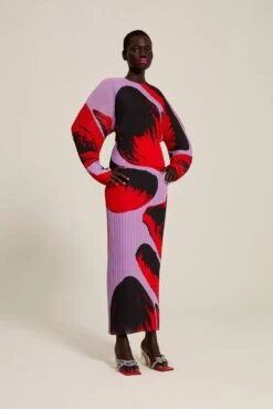 The Mirabelle Dress In Newton Lilac -Paramount Dresses Store solace london os21061 mirabelle newton lilac side 2 1