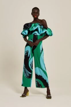 The Margot Top In Newton Green -Paramount Dresses Store solace london os25084a margot os2055a zoya newton green front 2 1