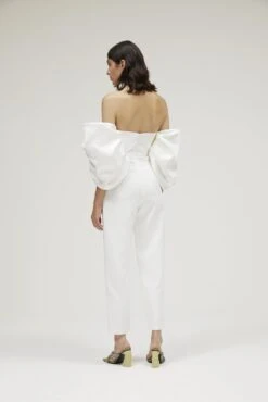 The Kasey Jumpsuit In Cream -Paramount Dresses Store solace london os26086 kasey winter white back 4