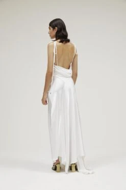 The Aletta Dress In Cream -Paramount Dresses Store solace london os27034 aletta winter white side 3