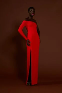 The Palmer Dress In Red -Paramount Dresses Store solace london os29005 palmer red side 2 1