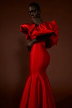 The Pyper Dress In Red -Paramount Dresses Store solace london os29007 pyper red side 3 1