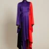 The Ella Dress In Colour Block Purple