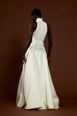 The Daya Dress In Cream -Paramount Dresses Store solace london os29015 daya white back 3 1