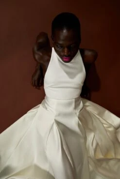 The Daya Dress In Cream -Paramount Dresses Store solace london os29015 daya white detail 8 1