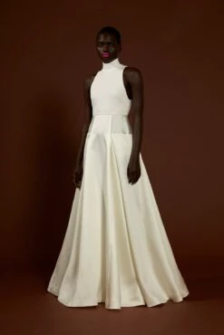 The Daya Dress In Cream -Paramount Dresses Store solace london os29015 daya white side 1 1