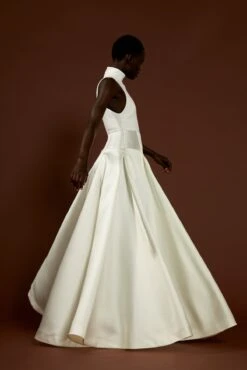 The Daya Dress In Cream -Paramount Dresses Store solace london os29015 daya white side 4 1